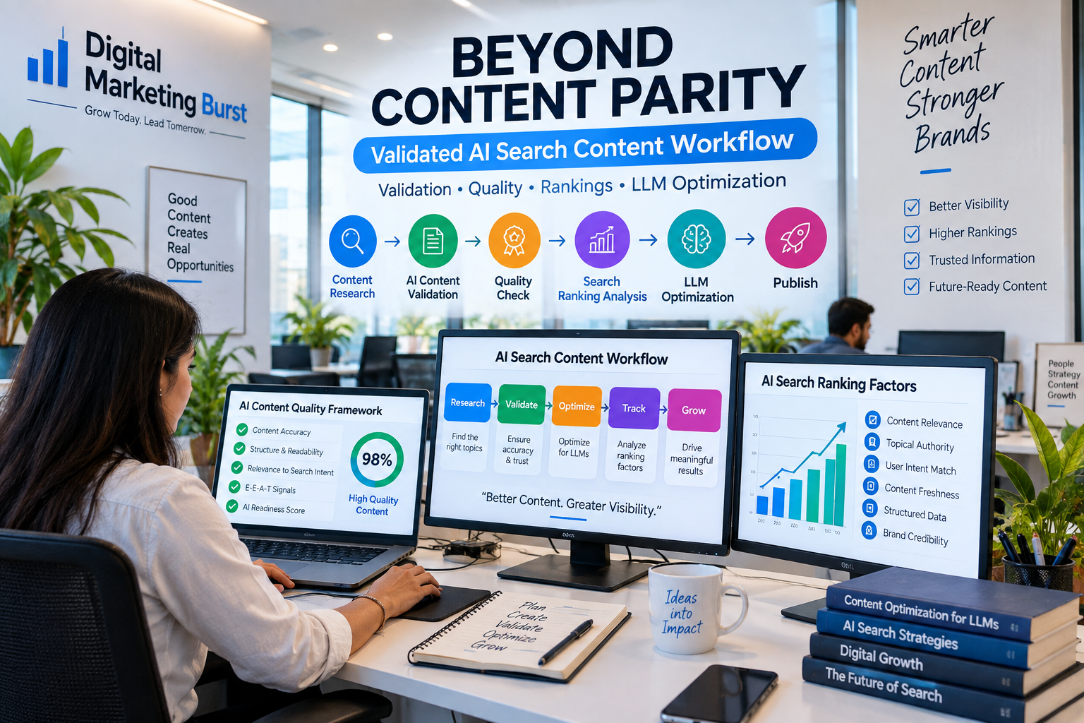 AI Search Content Validation with Content Workflow for AI, AI Content Quality Framework, AI Search Ranking Factors and Content Optimization for LLMs