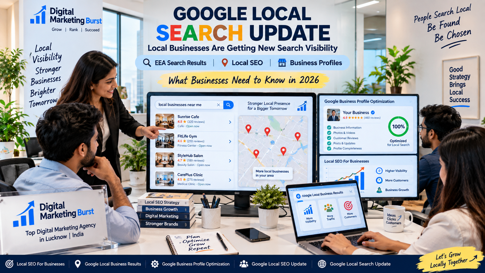 Google Local Search Update | Local SEO Update | Business Profile Optimization | Local SEO Businesses | Local Business Results | Digital Marketing Burst Google Local Search Update and Google Local SEO Update with Google Business Profile Optimization, Local SEO For Businesses and Google Local Business Results