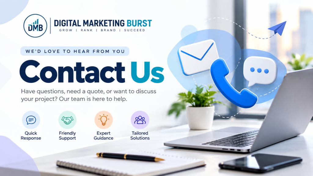 Contact Digital Marketing Burst for digital marketing services