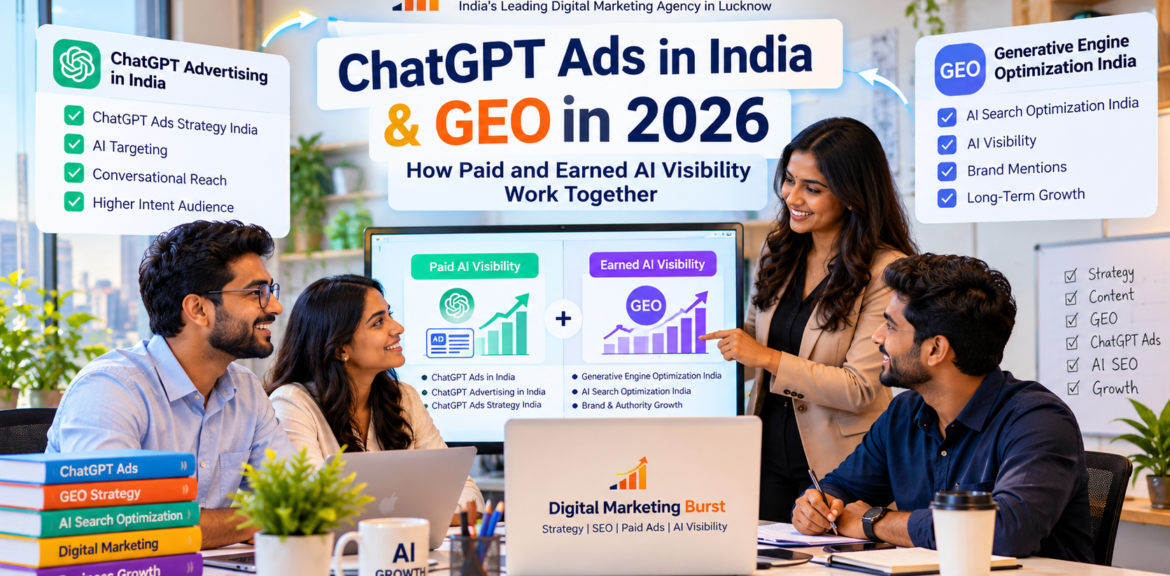 ChatGPT Ads in India and Generative Engine Optimization India strategy showing AI Search Optimization India, ChatGPT Advertising in India and ChatGPT Ads Strategy India