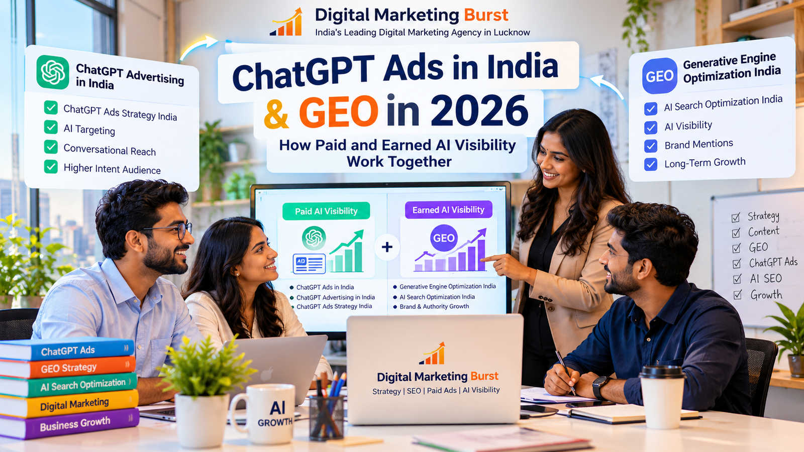 ChatGPT Ads in India and Generative Engine Optimization India strategy showing AI Search Optimization India, ChatGPT Advertising in India and ChatGPT Ads Strategy India
