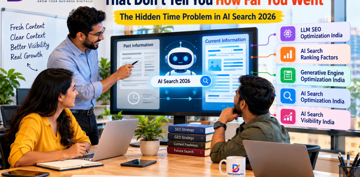 LLM SEO Optimization India visual explaining AI Search Ranking Factors, Generative Engine Optimization India, AI Search Optimization India and AI Search Visibility India