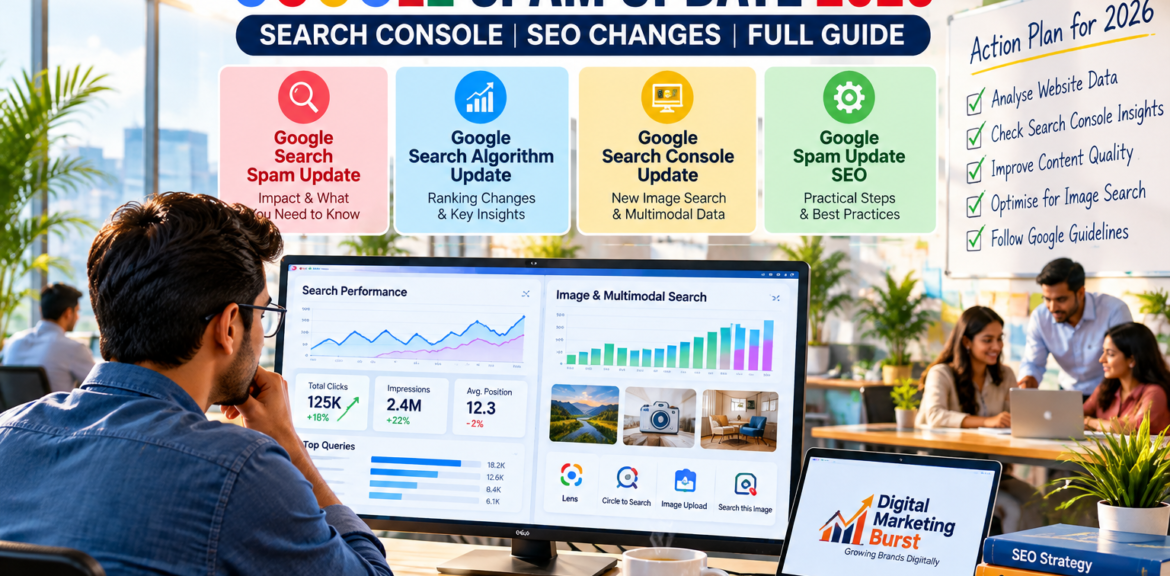 Google Spam Update 2026 showing Google Search Spam Update, Search Console Update, Spam Update SEO and Search Algorithm Update analysis
