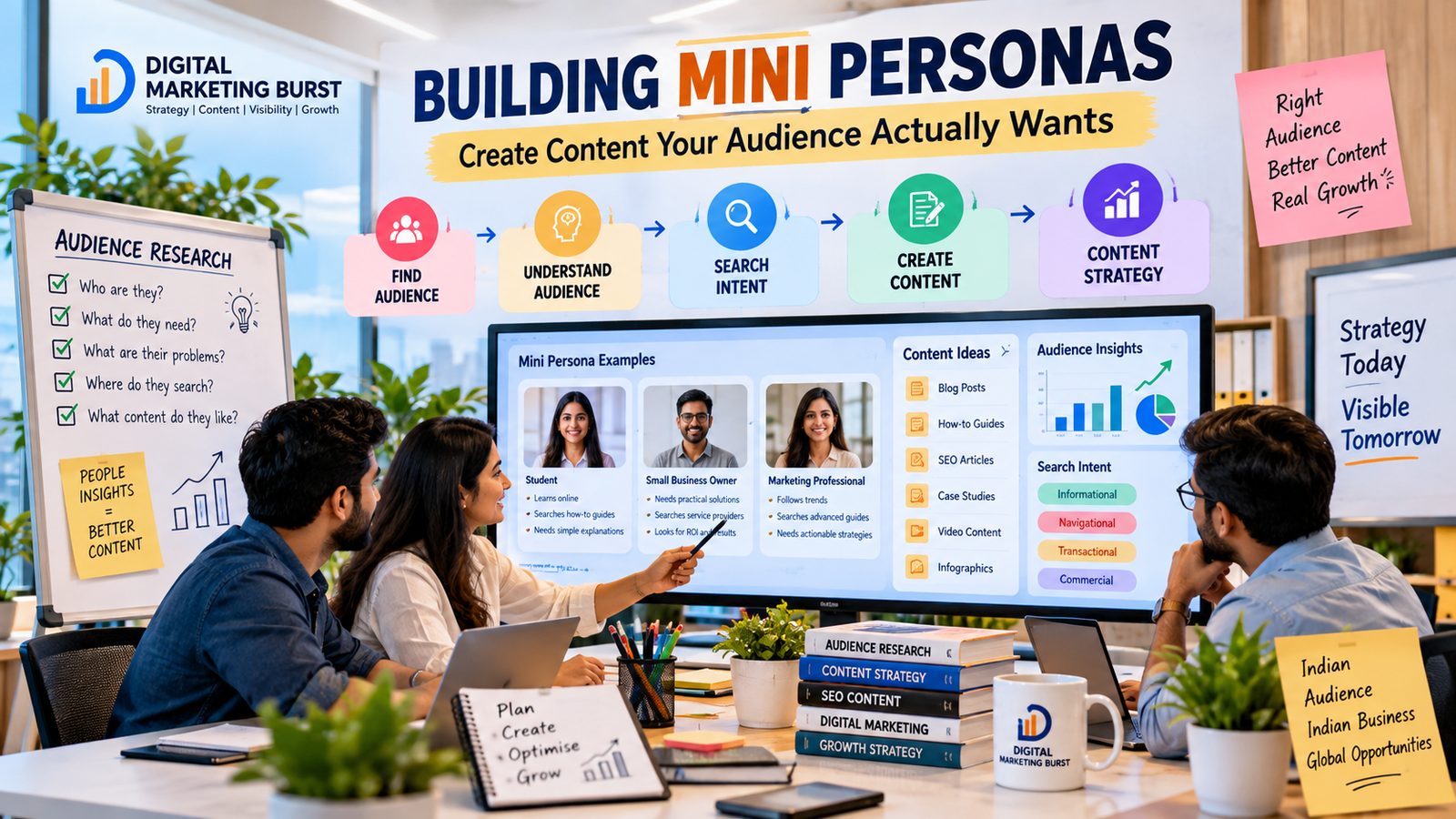 How to Create Personas and Create Content by using audience research to Find Audience insights, Understand Audience needs and build a Content Marketing Strategy India