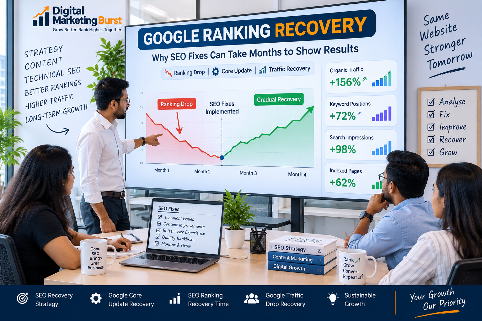 Google Ranking Recovery Time, Ranking Drop Recovery, Core Update Recovery, SEO Ranking Recovery Time & Traffic Drop Recovery | Digital Marketing Burst Google Ranking Recovery Time, Google Ranking Drop Recovery, Google Core Update Recovery, SEO Ranking Recovery Time and Google Traffic Drop Recovery by Digital Marketing Burst