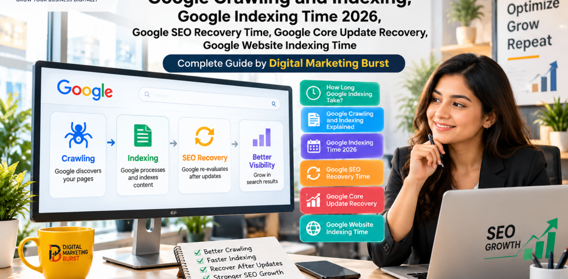 Google Crawling and Indexing showing Google Indexing Time 2026, SEO Recovery Time and Core Update Recovery